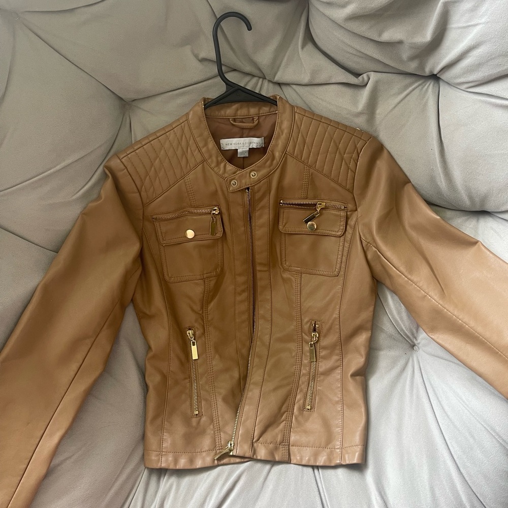 New York and Company Leather Biker Jacket